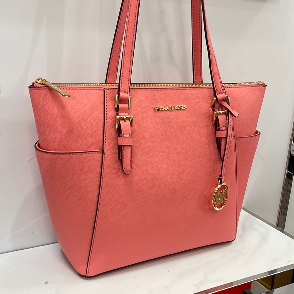 MICHAEL KORS Charlotte Large Leather Top-Zip Tote
Tea Rose - Picture 7 of 16